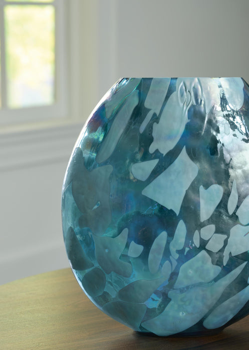 Signature Design Iridescent Teal Vase