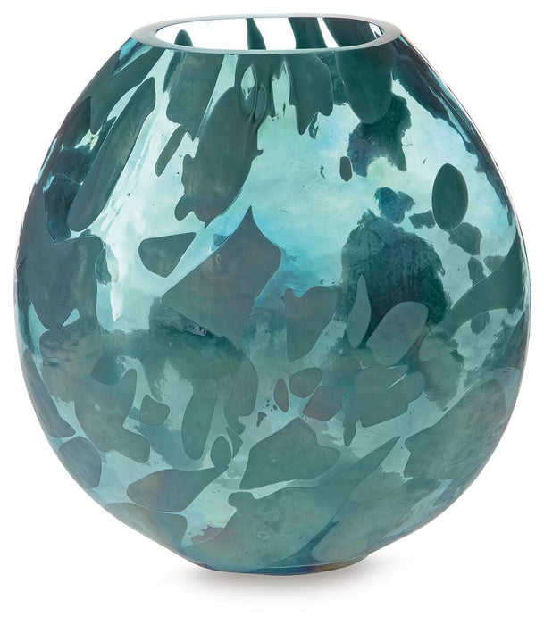 Signature Design Iridescent Teal Vase