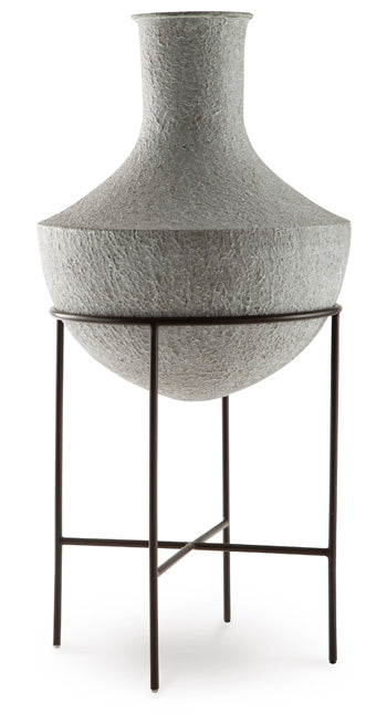 Signature Design Distressed Cream Vase
