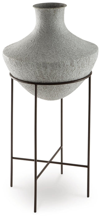 Signature Design Distressed Cream Vase