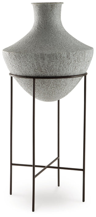 Signature Design Distressed Cream Vase
