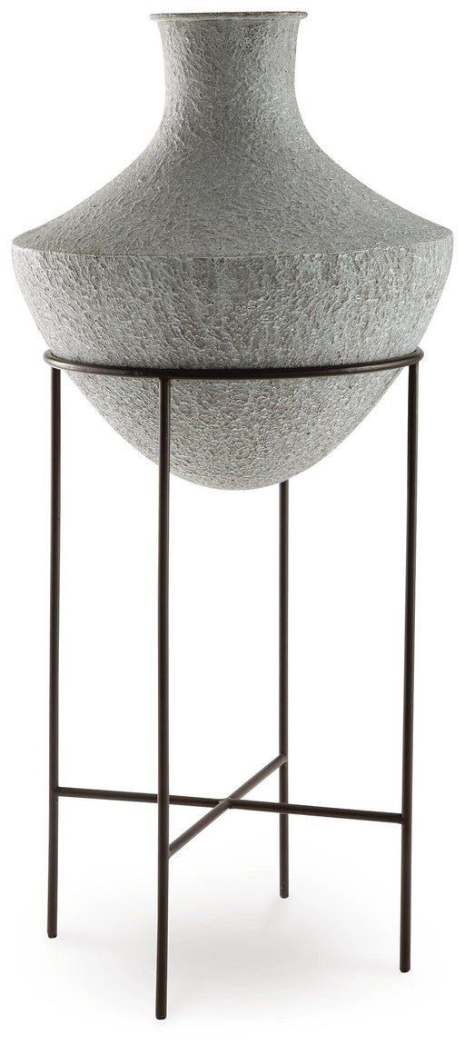 Signature Design Distressed Cream Vase