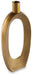 Signature Design Antique Gold Finish Vase