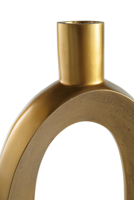 Signature Design Antique Gold Finish Vase