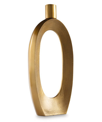 Signature Design Antique Gold Finish Vase