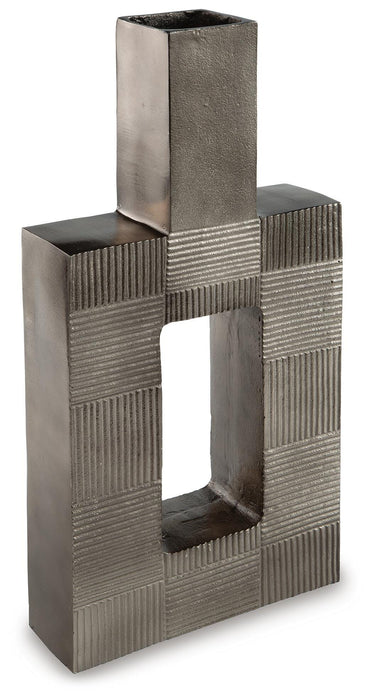 Signature Design Antique Nickel Finish Vase