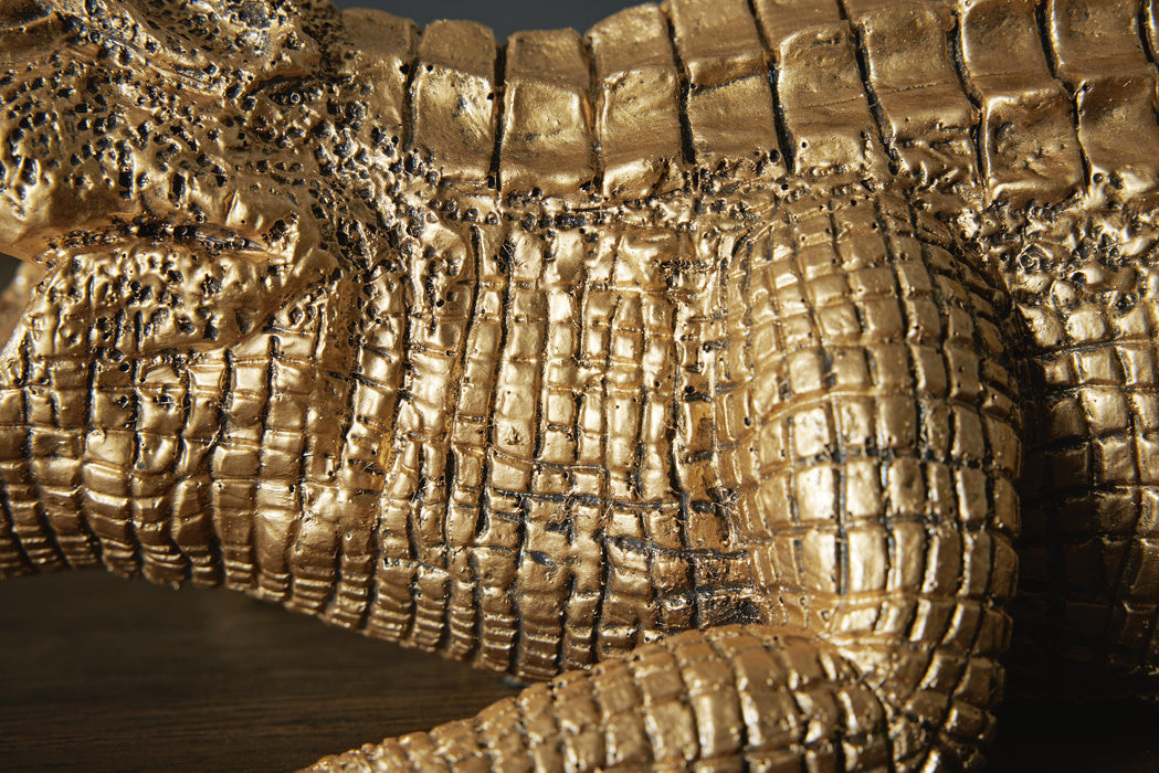 Signature Design Antique Gold Finish Sculpture
