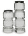 Signature Design Clear/Silver Finish Candle Holder Set (2/CN)