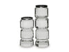 Signature Design Clear/Silver Finish Candle Holder Set (2/CN)