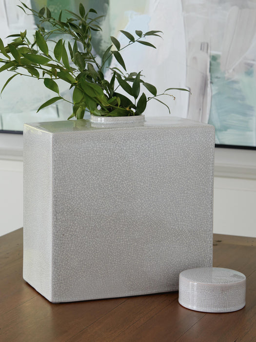 Signature Design Antique White Jar