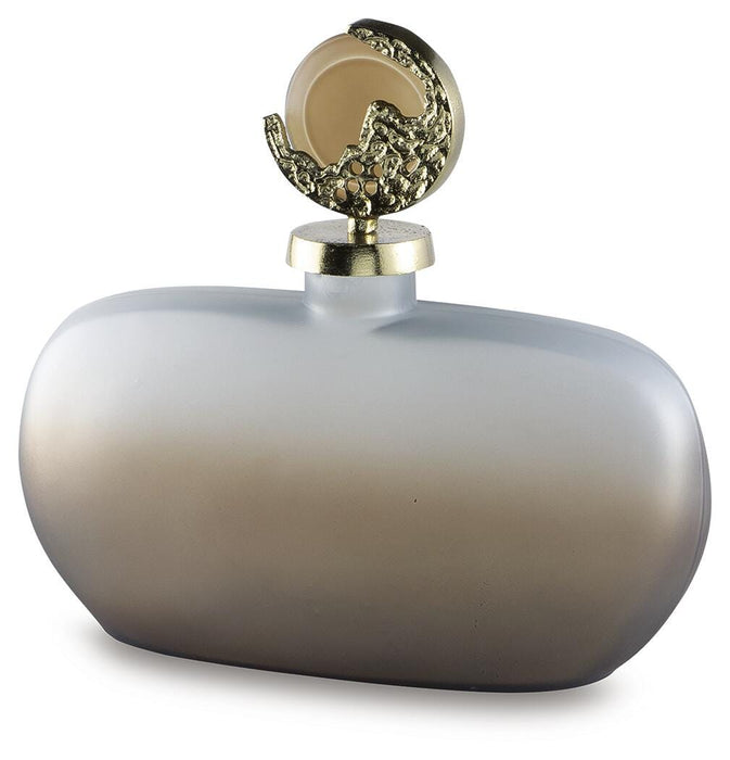 Signature Design Taupe/Gold Finish Jar