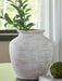 Signature Design Distressed White Vase