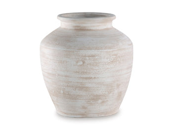 Signature Design Distressed White Vase