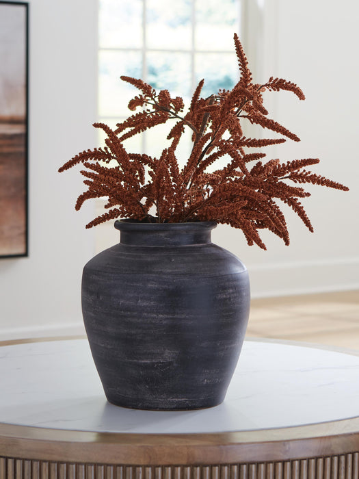Signature Design Distressed Black Vase
