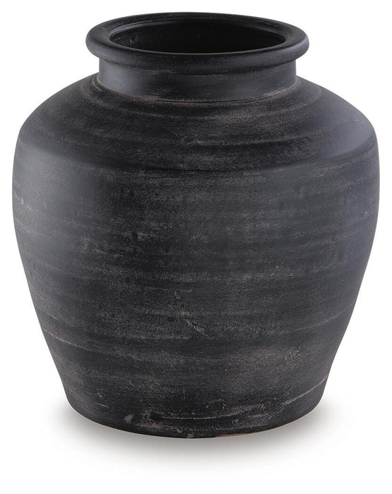 Signature Design Distressed Black Vase