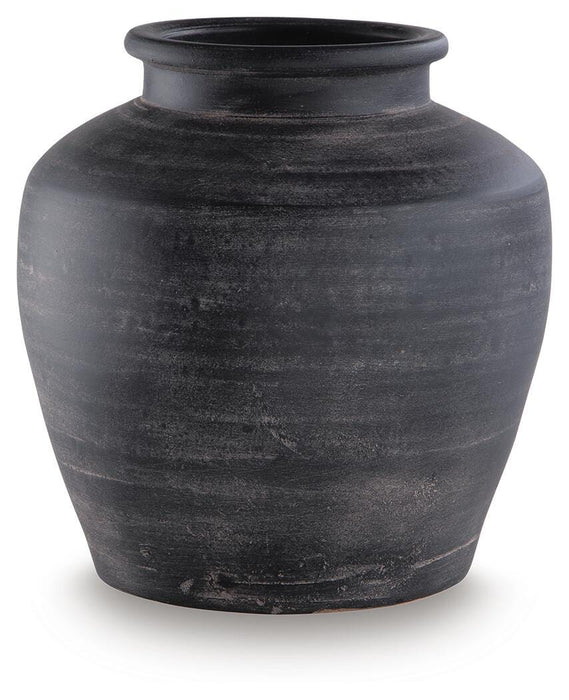 Signature Design Distressed Black Vase