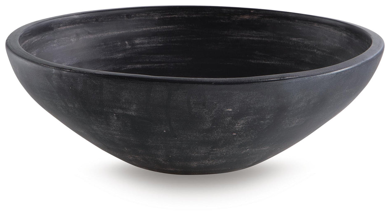 Signature Design Distressed Black Bowl