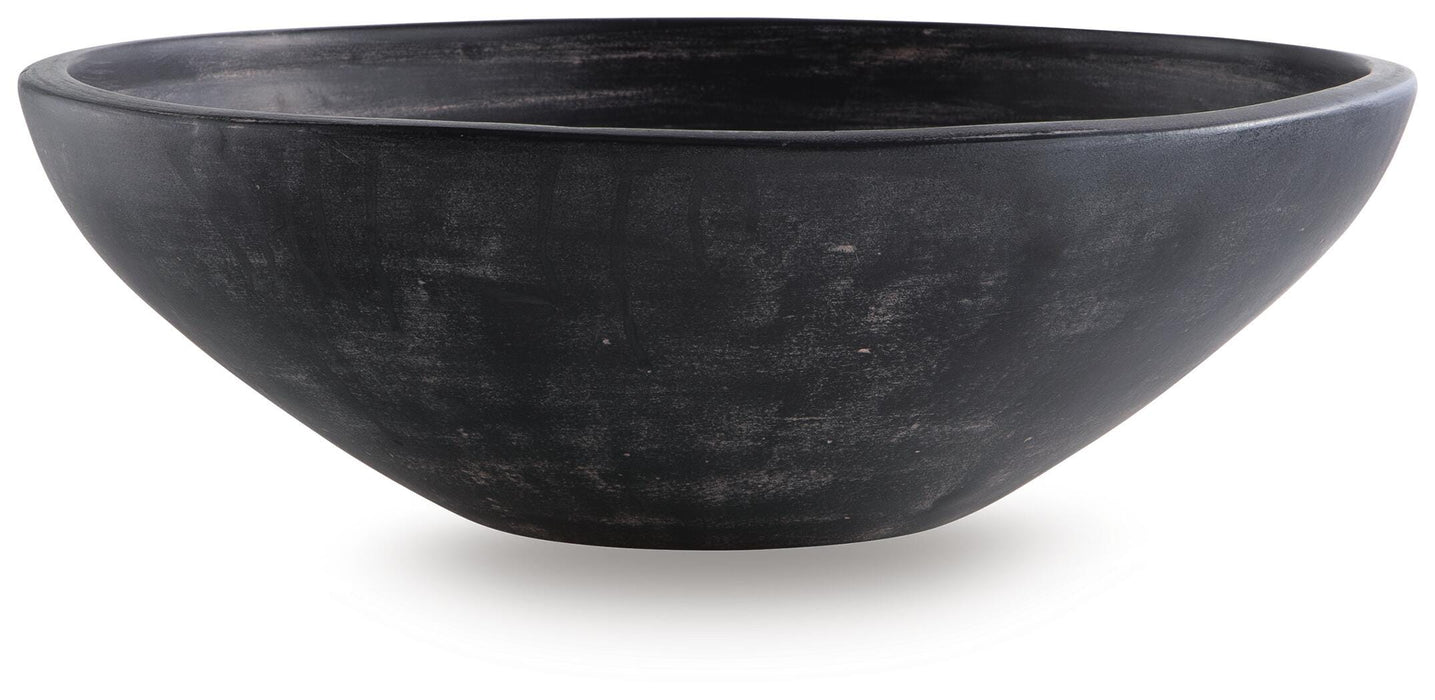 Signature Design Distressed Black Bowl
