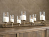 Signature Design Antique Brass Finish Candle Holder