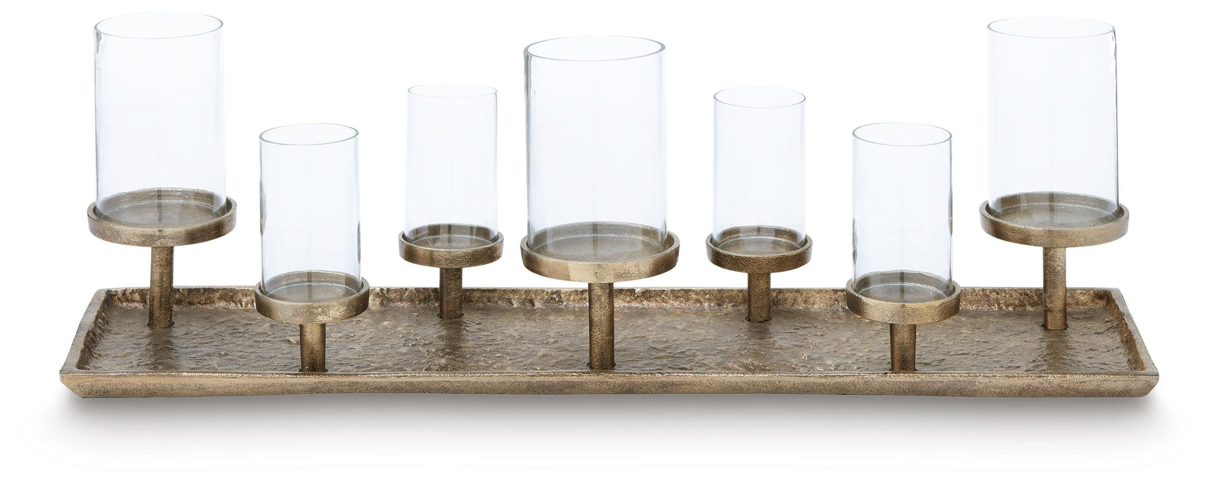 Signature Design Antique Brass Finish Candle Holder