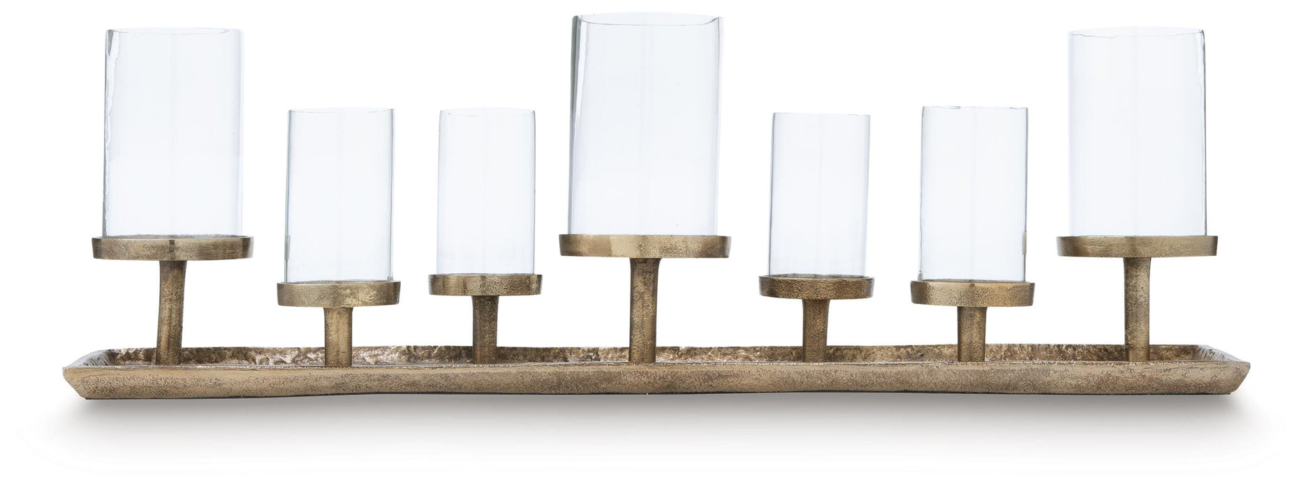 Signature Design Antique Brass Finish Candle Holder