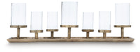 Signature Design Antique Brass Finish Candle Holder