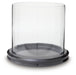 Signature Design Clear/Black Candle Holder