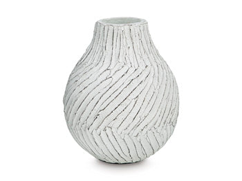 Signature Design Distressed White Vase