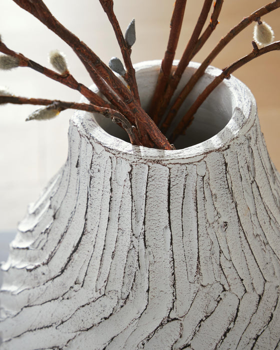 Signature Design Distressed White Vase