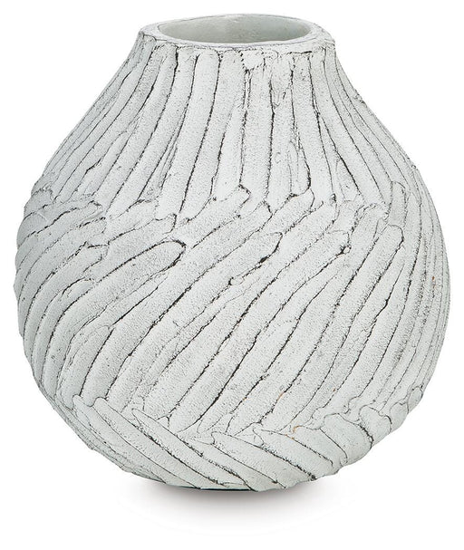 Signature Design Distressed White Vase