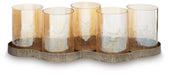 Signature Design Antique Gold Finish Candle Holder