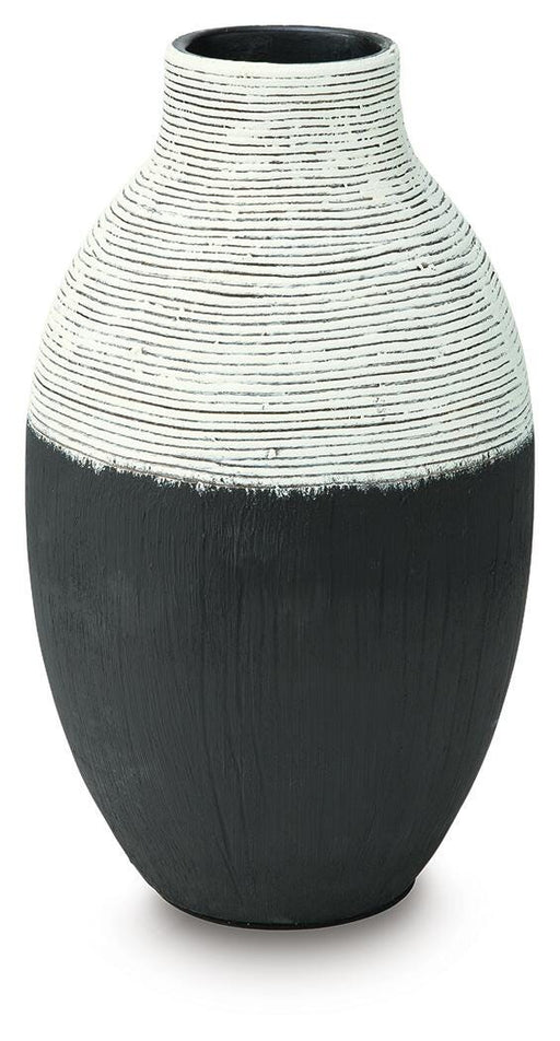 Signature Design Antique White/Black Vase