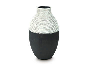 Signature Design Antique White/Black Vase