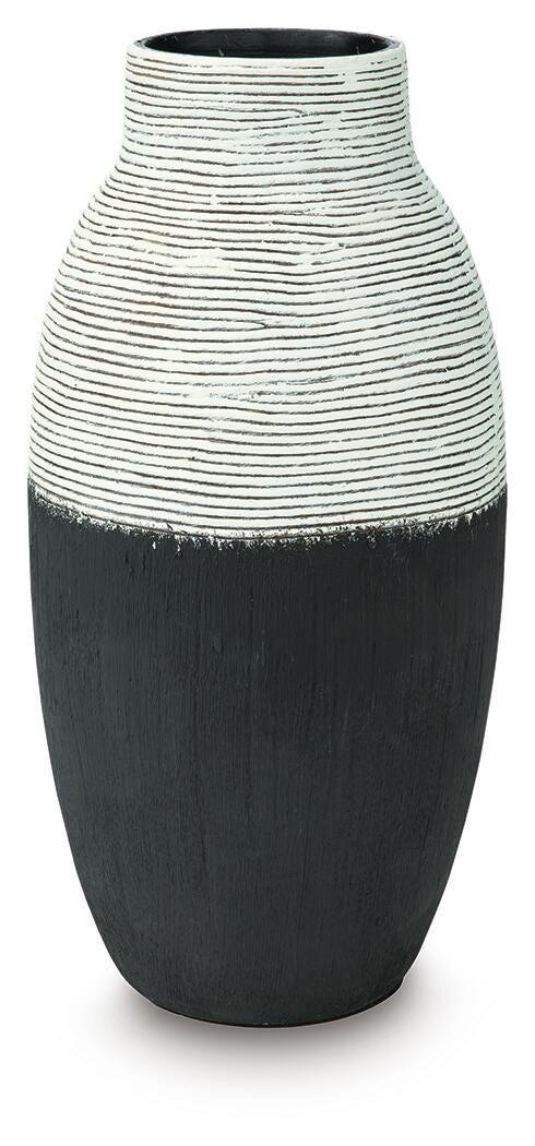 Signature Design Antique White/Black Vase