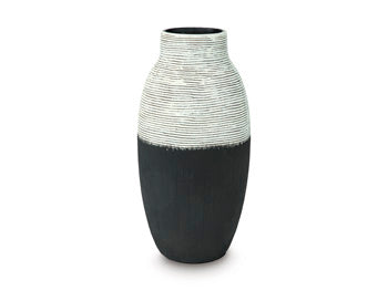 Signature Design Antique White/Black Vase