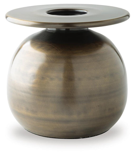 Signature Design Antique Brass Finish Vase