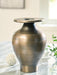 Signature Design Antique Brass Finish Vase