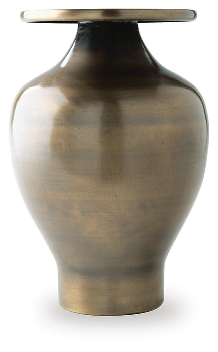 Signature Design Antique Brass Finish Vase
