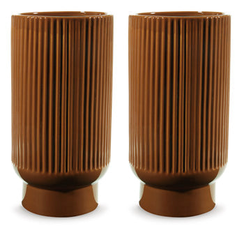 Signature Design Burnt Umber I/O Vase (2/CS)
