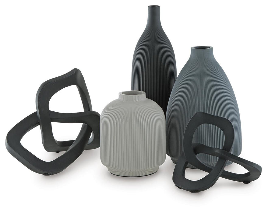 Signature Design Black/Tan/Gray Accessory Set (5/CN)