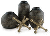 Signature Design Black/Gold Finish Accessory Set (5/CN)
