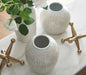 Signature Design White/Gold Finish Accessory Set (5/CN)