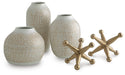 Signature Design White/Gold Finish Accessory Set (5/CN)