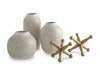 Signature Design White/Gold Finish Accessory Set (5/CN)