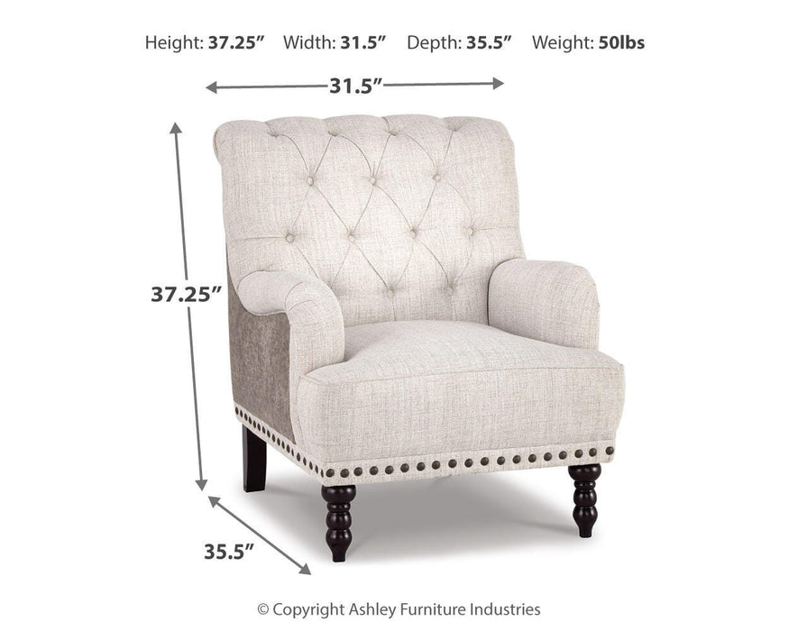 Signature Design Ivory/Taupe Accent Chair