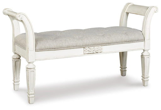 Signature Design Antique White Accent Bench
