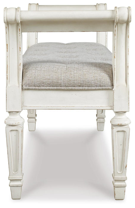 Signature Design Antique White Accent Bench