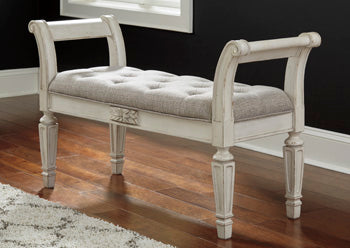 Signature Design Antique White Accent Bench