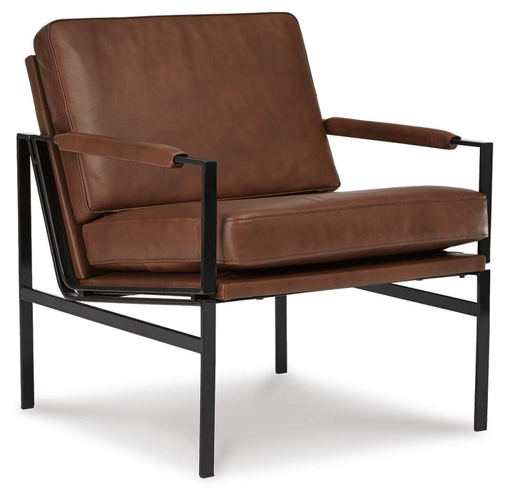 Signature Design Brown/Silver Finish Accent Chair