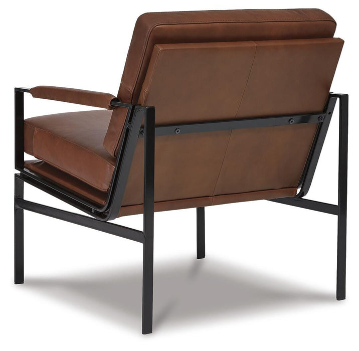 Signature Design Brown/Silver Finish Accent Chair